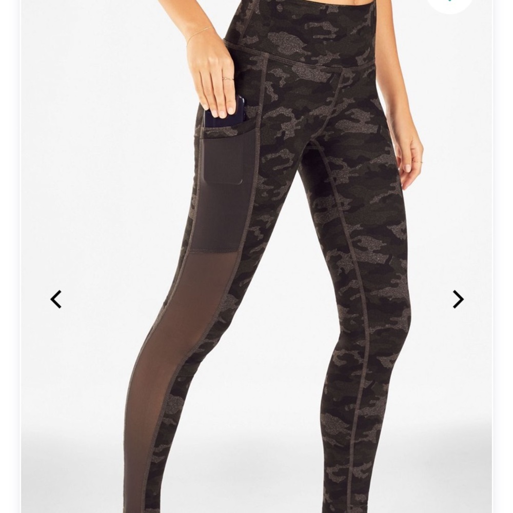 Fabletics black camo workout set